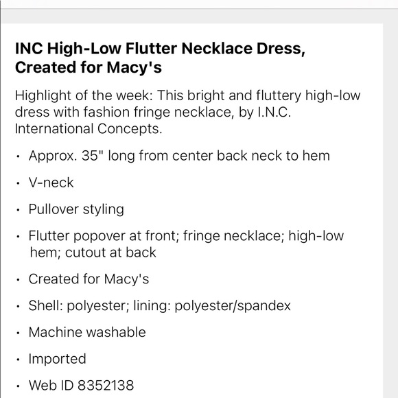 INC flutter sleeveless dress - Picture 5 of 7